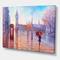 Designart - Big Ben and Woman With Red Umbrella In London - French Country Canvas Wall Art Print